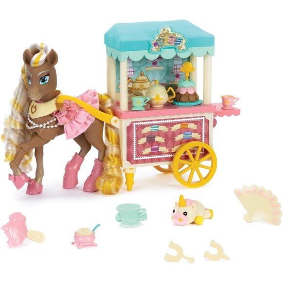 Wild Manes Other - Wild Manes Horse Toys Cherie’s Tea and Treats Cart Playset Cherie Horse Cart New